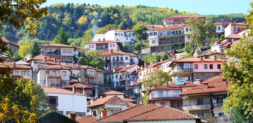 Häuser in einem griechischem Dorf