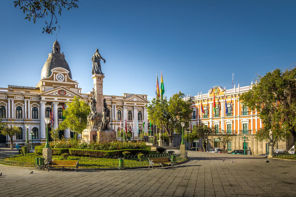 Plaza Murillo und Regierungspalast in La Paz
