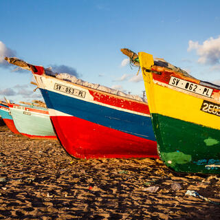 Boote am Strand