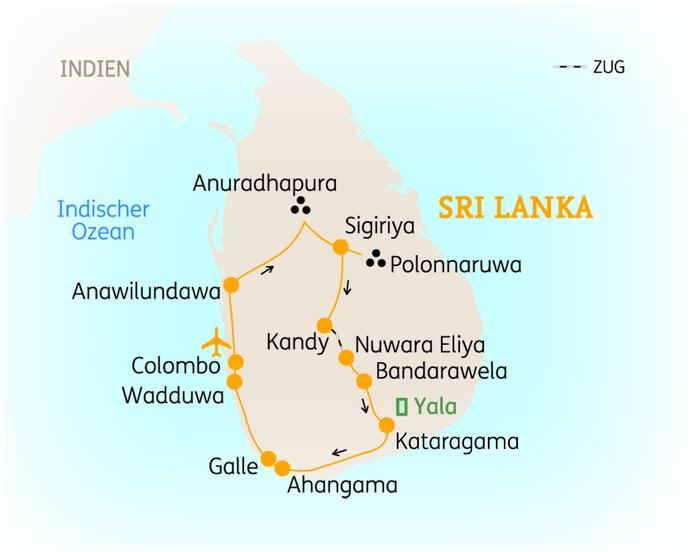 14 Tage Rundreise Sri Lanka Höhepunkte Reise 2022