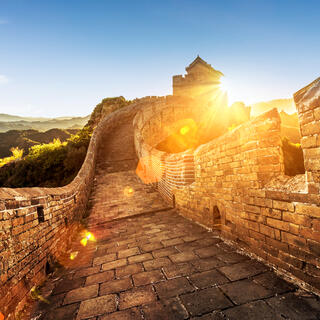 Sonnenuntergang auf der Großen Mauer