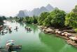 Bambusflöße auf dem Yulong Fluss
