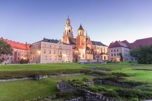 Die Wawel-Kathedrale in Krakau am Morgen