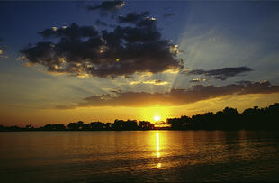 Okavango Delta Sonnenuntergang