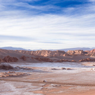 Landschaft in der Valle de la Luna