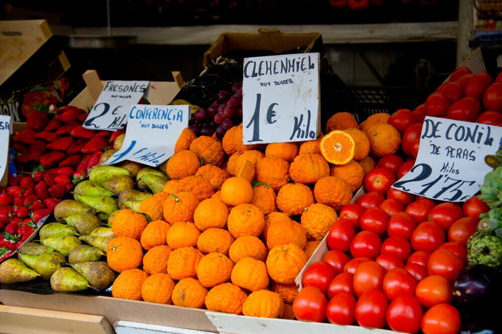Obst auf einem Markt in Cádiz 