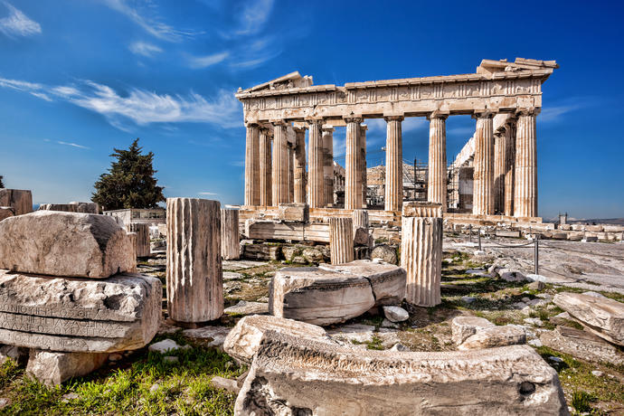 Parthenon-Tempel in der Akropolis von Athen