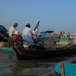 Boote im Mekong Delta