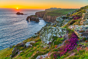 Sonnenuntergang bei Land's End, Cornwall