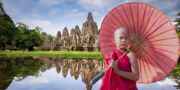 Mönch vor Angkor