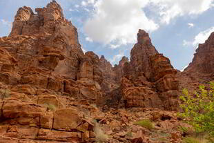 Rote Felsen in Wadi Disah