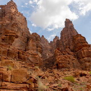 Rote Felsen in Wadi Disah