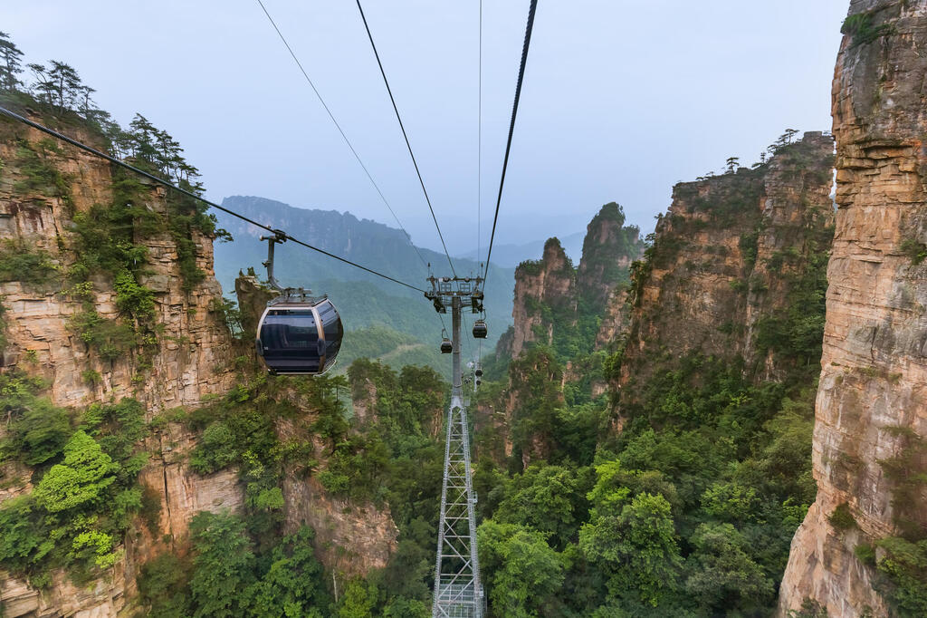 Seilbahn im Tianzi Gebirge