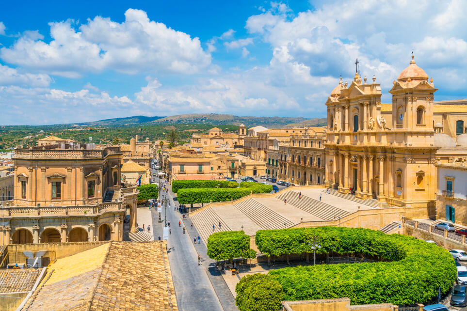 Panoramablick in Noto