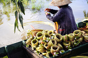 Traditioneller Verkauf am Mekong