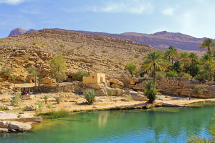 Wasserteich in Wadi Bani Khalid