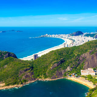 Blick auf die Strände von Rio de Janeiro