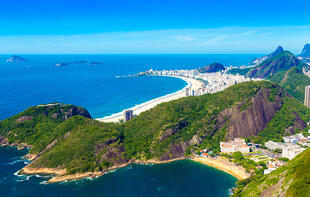 Blick auf die Strände von Rio de Janeiro