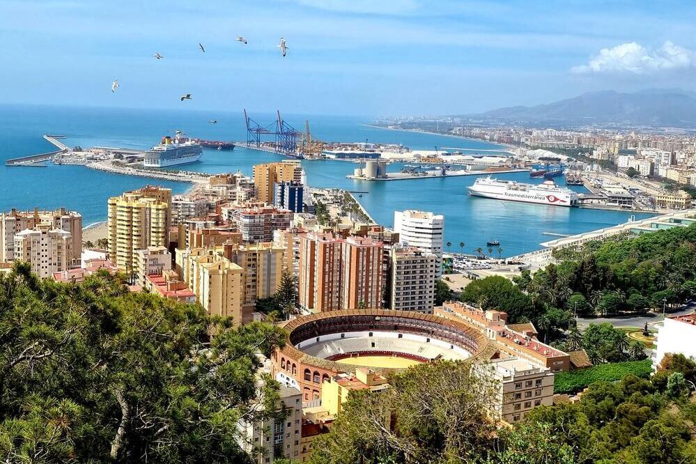 Blick auf Málaga
