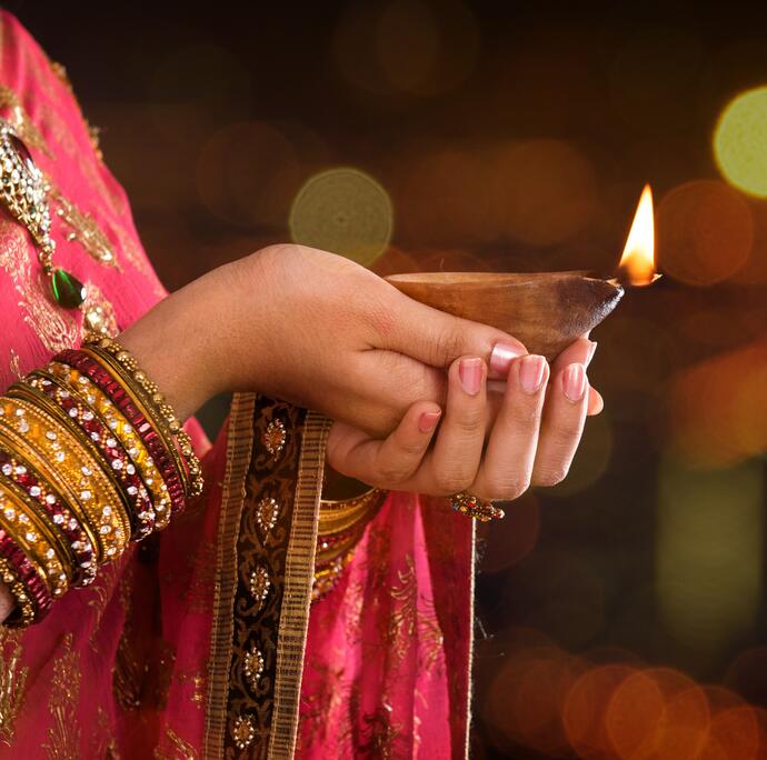 Diwali Lichterfestival in Nepal