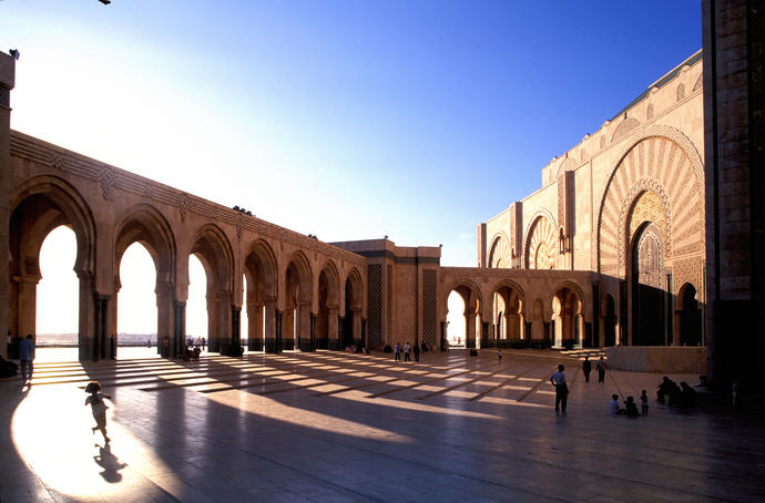 Vorhof Hassan II Moschee