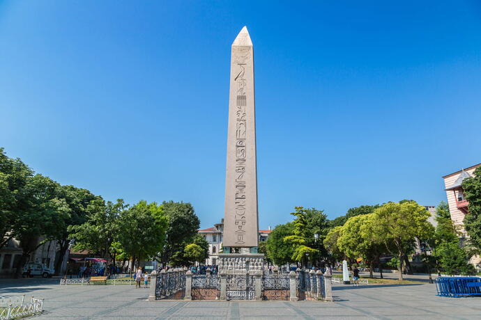 Obelisk Überrest Hippodrom Istanbul Sehenswürdigkeit