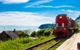 Transibirische Eisenbahn am Baikalsee
