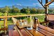 Terrasse mit Blick auf den Kilimanjaro