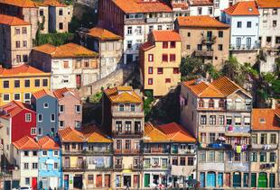 typische Häuser in Porto