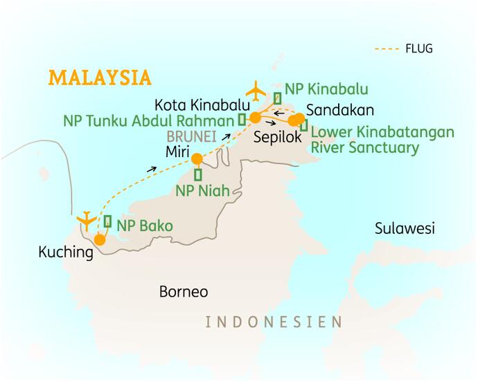 16 Tage Malaysia Rundreise Höhepunkte Borneo 2020
