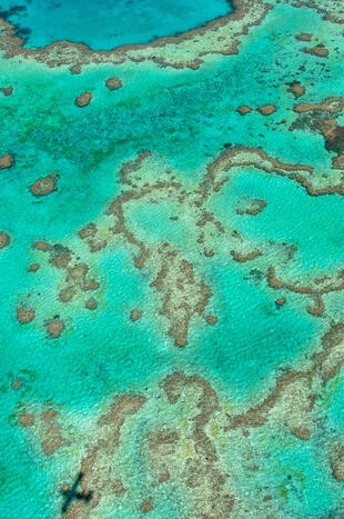 Flug über Great Barrier Reef