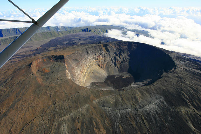 Krater von oben