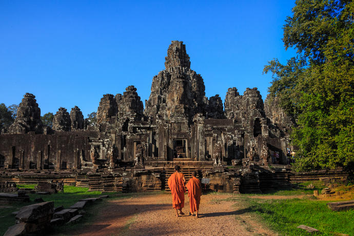 Mönche In Angkor