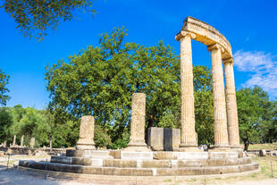 Ruinen der antiken Stätte Olympia