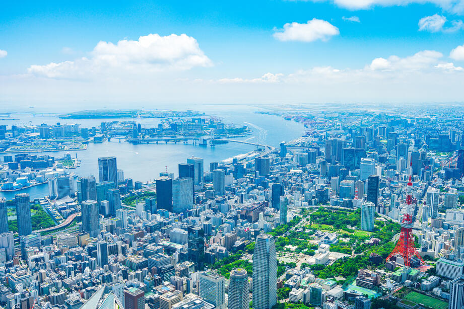 Panoramablick auf Tokyo