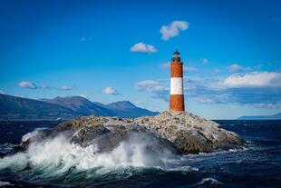 Leuchtturm im Beagle Kanal in Ushuaia 