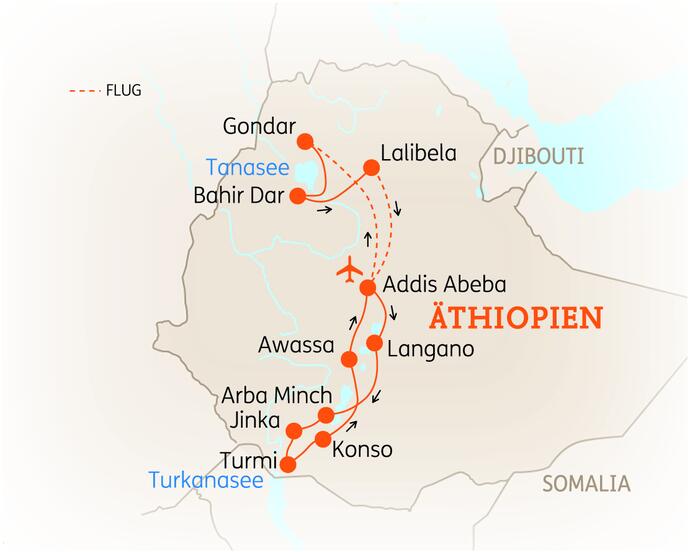16 Tage Rundreise Äthiopien Höhepunkte Reise 2023