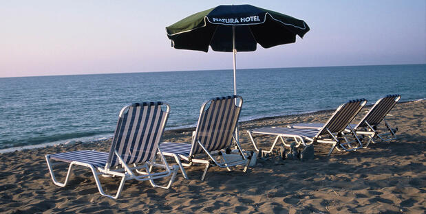Strandabschnitt des Hotels