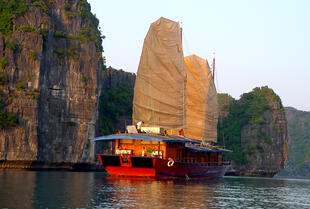 Boot in der Halong Bucht 