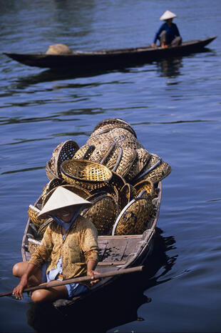 Fischer im Mekong Delta 
