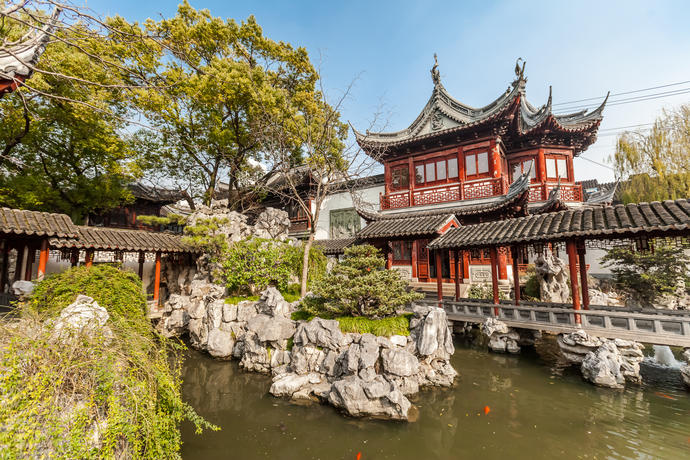 Pavillon im Yu-Garten in Shanghai