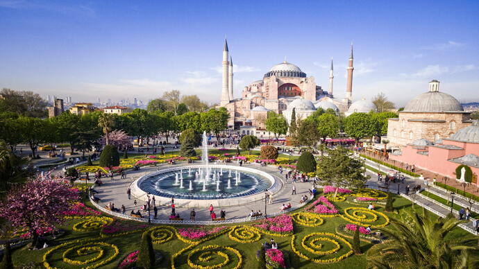 Hagia Sophia mit Blue Archaeological Park Istanbul Sehenswürdigkeiten