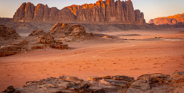 Gebirgskette Wadi Rum