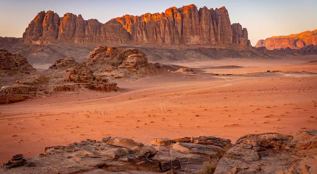 Gebirgskette Wadi Rum