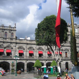 Puebla, Hauptplatz mit Kathedrale