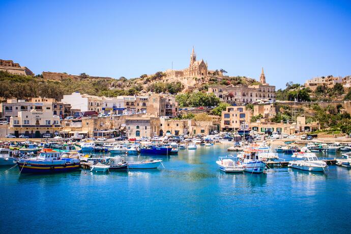 Blick auf die Insel Gozo