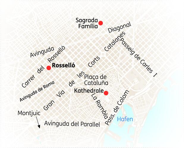 Reiseroute der 5 Tage Barcelona Reise
