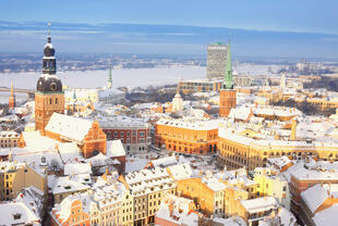 Schneebedecktes Riga
