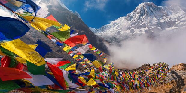 Annapurna Gebetsflaggen Nepal