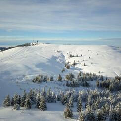 Aussicht auf das Skigebiet in Feldberg